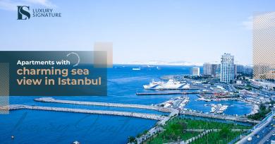 Апартаменты с очаровательным видом на море в Стамбуле