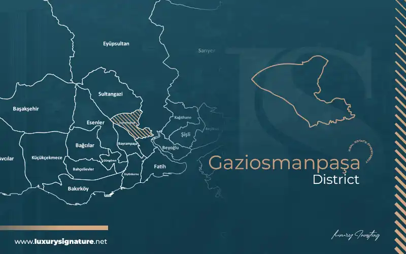 Location of Gaziosmanpasa in Istanbul