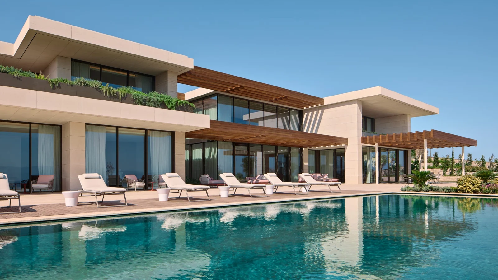Architectural rendering of a Bvlgari Mansion on the Cennet Koyu peninsula in Bodrum