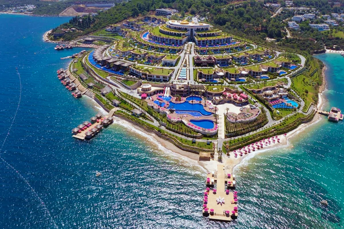 Kazıklı cove on Bodrum's northern shore, site of the St. Regis Karya Cove Resort and Residences