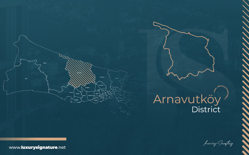 Location of Arnavutkoy district in Istanbul